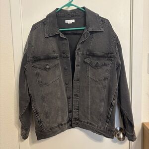 Good American oversized gray denim jacket size 00/0